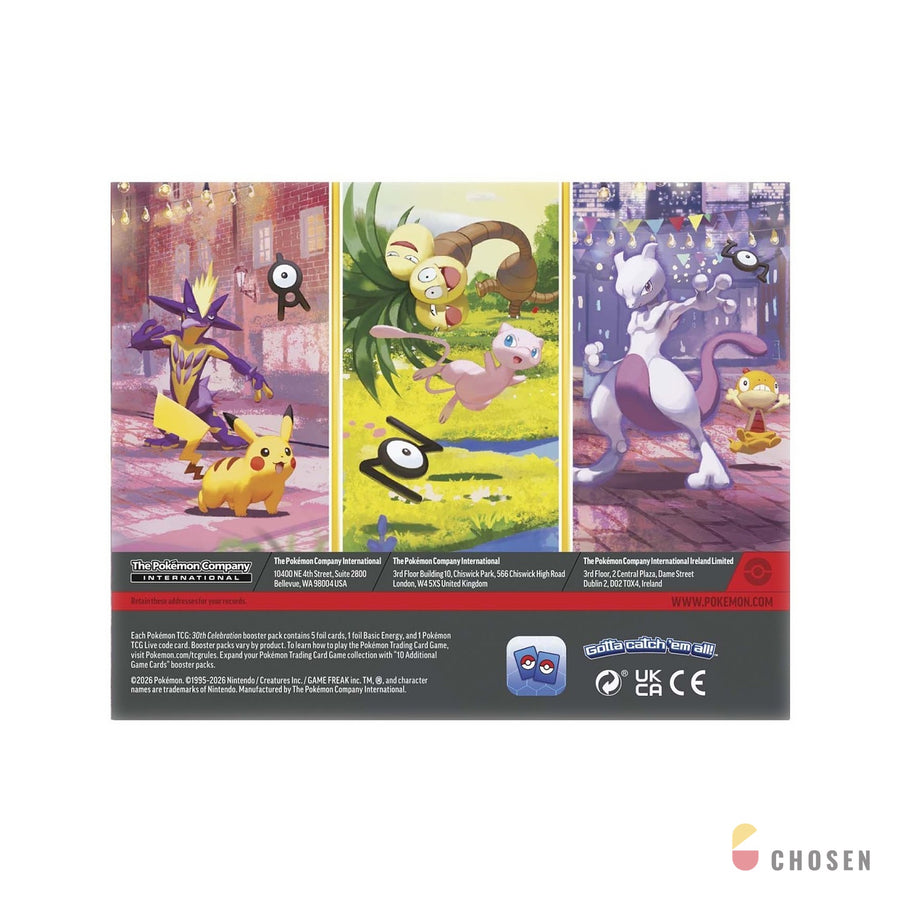 寶可夢 30週年 30th Celebration 迷你鐵盒 Mini Tin（整盒 10 顆）