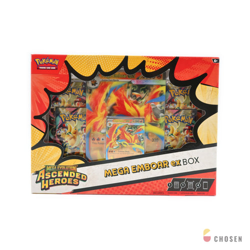 寶可夢 Mega Evolution—Ascended Heroes ex 禮盒（炎武王／大力鱷／大竺葵） Emboar