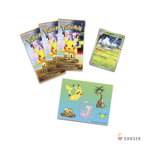 寶可夢 30週年 30th Celebration 三包吊卡 Tech Sticker Collection 椰蛋樹內容