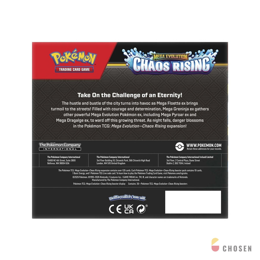 寶可夢 Mega Evolution—Chaos Rising 補充盒（36 包）美版忍蛙